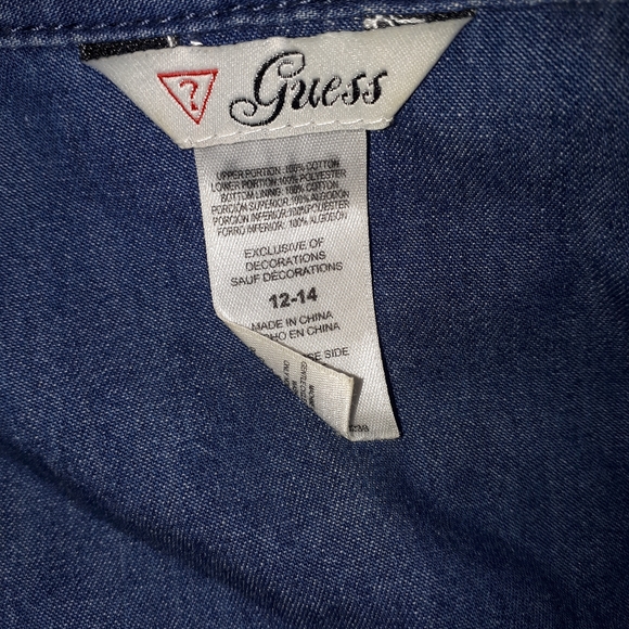 GIRLS GUESS JEAN DRESS - Picture 4 of 4